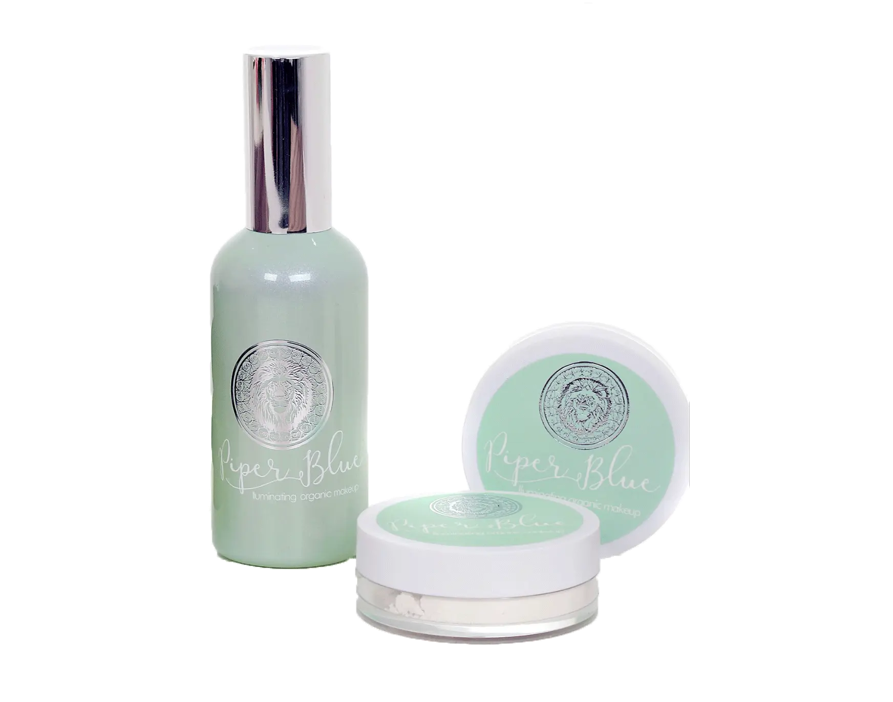 PiperBlue Organic Makeup Setting Spray & Powder Multi-Pack Duo - 100% Natural Certified Organic Clay Formula, Hydrates Skin, Smoothing for Flawless, Ageless Radiant Adult Skin, Setting Powder