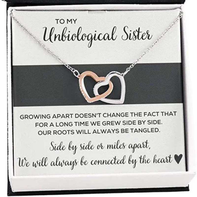 Sister Necklace, To My Unbiological Sister tangled Necklace. Necklace Gift For Best Friend Soul Sister Girl Friend, Friendship necklace, matching sets, BFF gifts, meaningful jewelry, best friend forever