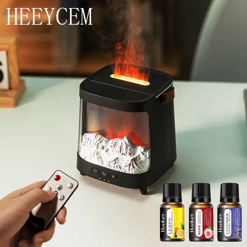 Aurora Aromatherapy Diffuser, Essential Oil Fragrance Diffuser with Remote Control, 7 LED Lights and 2 Atomization Modes, Air Purification, Suitable for Large Room Home, Living Room, Bedroom, Hotel Decoration, Christmas Holiday Gift
