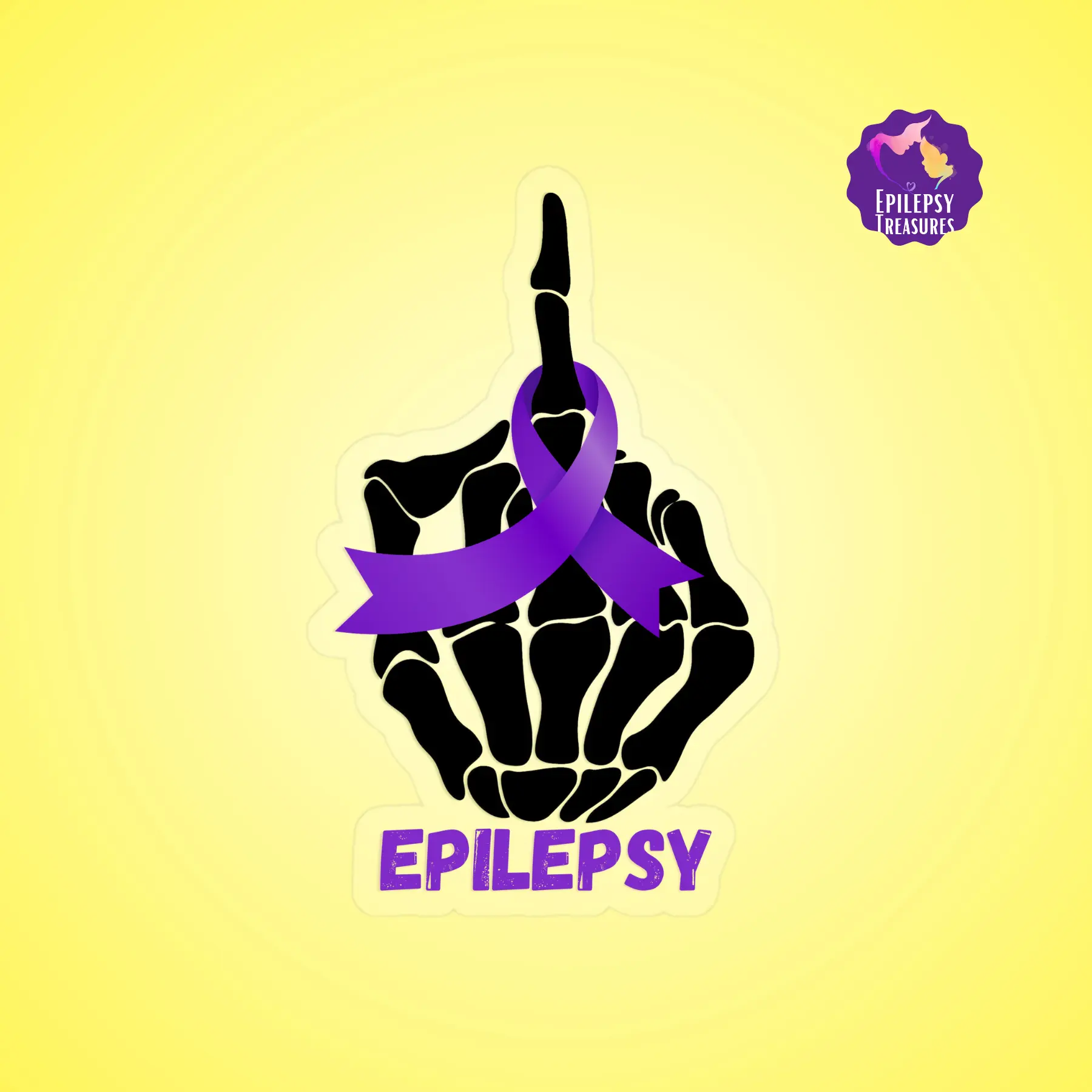 F*ck Epilepsy Awareness Bumper Sticker, Outdoor Epilepsy Stickers, Seizure Awareness Car Decals, Car Epilepsy Bumper Sticker, Outdoor Stickers, Car Decals, UV Protected Stickers