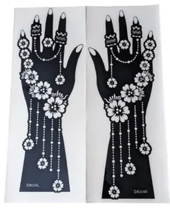 Reusable Henna Stencils for Hands | DIY Tattoo Stencils | Easy to use Stencils | Free henna cone!