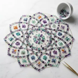 Fluorite Aquarium Gravel Rocks - Tumbled Healing Natural Quartz Crystal Chips - Bulk Gemstones for Fish Tank Decor DIY Crafts - Fountain Vase Filler Planters Succulent Pebbles - for Indoor Potted Plants