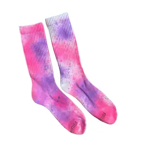 Bright tie-dye socks pink and purple