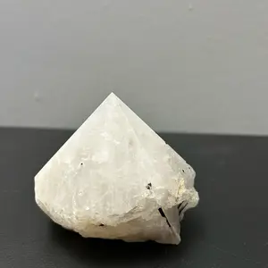 Quartz crystals Freeform  with black rutile , tourmaline