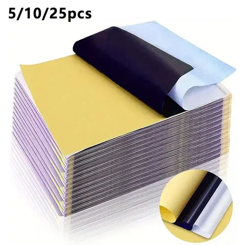 5/10/25pcs Multiple Quantities Professional Grade A4 Tattoo Transfer Paper Design, Quick Transfer, Suitable for Heat Press Machines, File Folder Packaging