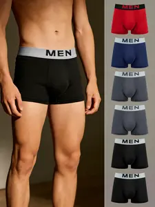 6 pcs men's flat cornered underwear, Seamless Boxer Briefs, Breathable Boxer Briefs, comfort, Lightweight sports underwear, Suitable for all seasons, home, and various activities