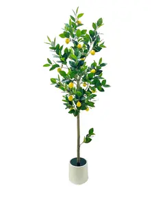 Garvee 5FT Artificial Lemon Tree with Yellow Faux Lemons in Pot - Indoor Tall Citrus Plant Decor for Home, Office, Wedding, Party, and Outdoor Settings