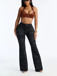 No Secrets Stretch Flare Jeans - Black