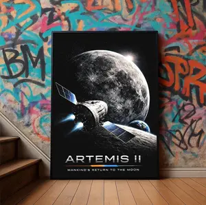 [Sale off up to 50%] [Free ship] [No Frame] Artemis II NASA Poster 2026, Moon Mission Rocket Launch Print, Space Exploration Wall Art