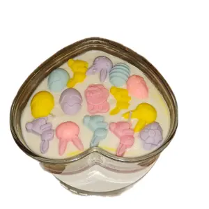Sweet Dreams & Sugar Clouds Candle - Colorful Decorative Candle in Glass Container - Ornaments