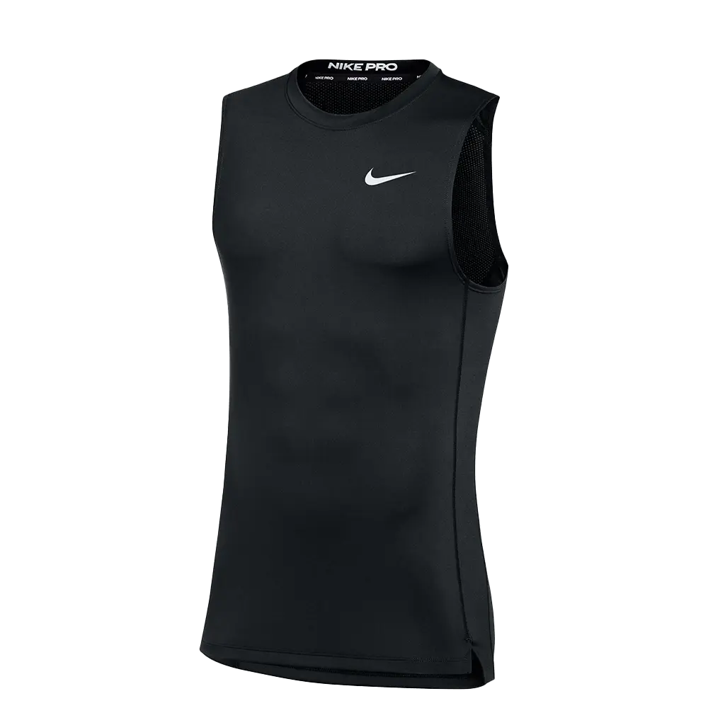 Nike Men's Pro Fitted Sleeveless Sports Shirt - Lightweight Dri-FIT Polyester Athletic Tops, Activewear Fitness Workout Sporty Vest, Quick Dry Workout Vests for Gym, Breathable, High-Heat Areas At The Back And Sides, No Closure
