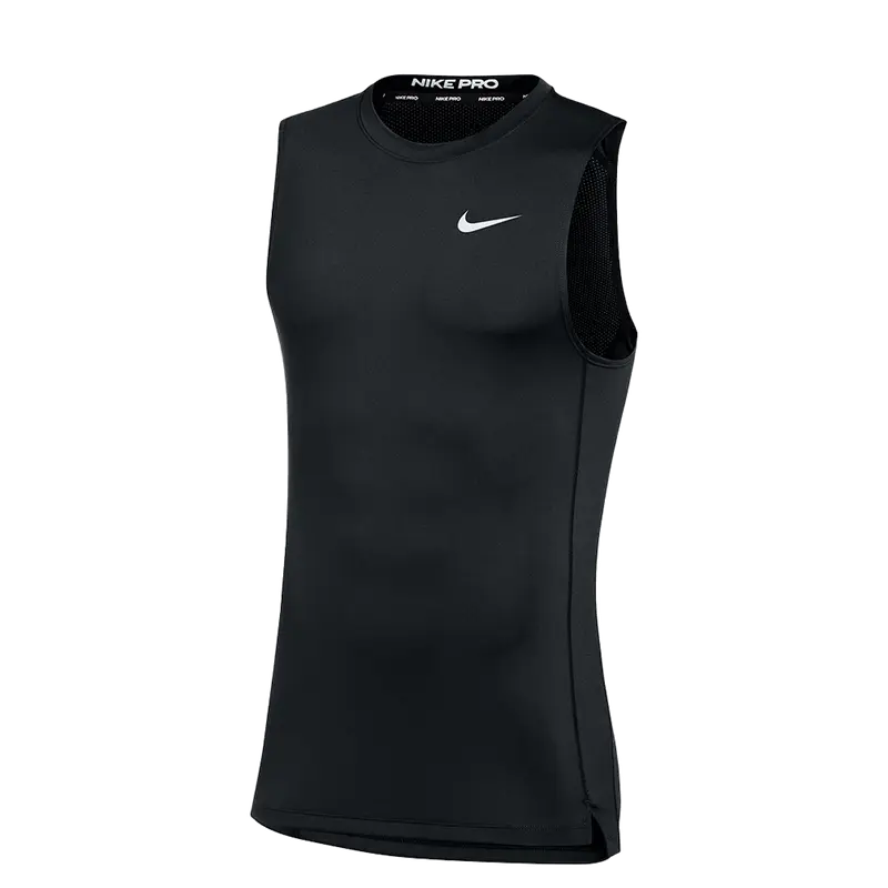 Nike Men's Pro Fitted Sleeveless Sports Shirt - Lightweight Dri-FIT Polyester Athletic Tops, Activewear Fitness Workout Sporty Vest, Quick Dry Workout Vests for Gym, Breathable, High-Heat Areas At The Back And Sides, No Closure, Sports Tank Top