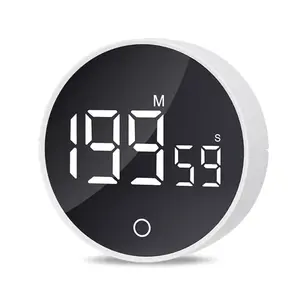Magnetic LED Rotary Timer - Digital Countdown Stopwatch with Loud Silent Mode 3 Volume Levels for Cooking Study Fitness Time Management Kitchen Set