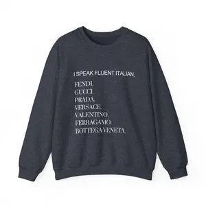 Italian Fluent Speaker Sweatshirt - Italy Lover Jumper, Foreign Language Apparel, Study Abroad Top, Traveler