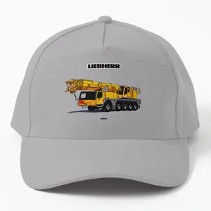 Liebherr Heavy Crane Twill Cap Hat  Industrial and Powerful Embroidered Design for Heavy Machinery Enthusiasts, Perfect for Fans of Liebherr Cranes