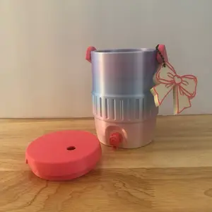 Viral Rainbow 3D Printed Can Cooler Koozie, Drinkware Accessory for 12oz Cans + FREE Can Opener Keychain