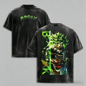 Broly Legendary Saiyan | DBZ/DBS Washed Tee Streetwear Tee Hoodie “Unchained Rage — A Storm Born From Endless Power” — For Anime Fans, For Drops That Hit With Savage Energy