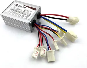 L-faster 36V 350W Electric Brush Motor Speed Controller for e-Bike Conversion Kit with Indicator Brake Light Charging Port Power Lock Throttle Brake Battery Motor