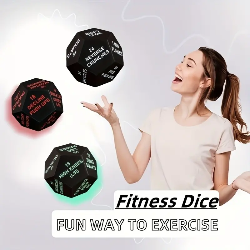 1 Piece, Three Colors Available, Creative And Fun Multifunction Fitness Decision Dice, 12-Sided Fitness Ball, Enhances Self-Discipline, Fitness Game Dice 12-Sided Rounded-Edge Number Dice Slow-Rebound Stress Relief Toy