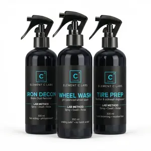 Element C Labs Full Lab Bundle - Iron Decon, Wheel Wash, Tire Prep 300ml Each for Wheels and Tires
