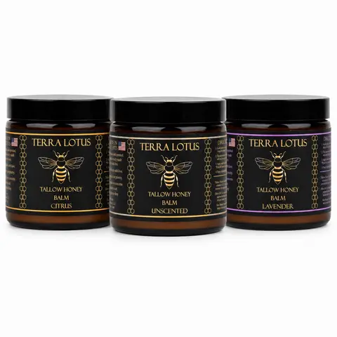 Terra Lotus - Organic Tallow Honey Balm [3 Pack]