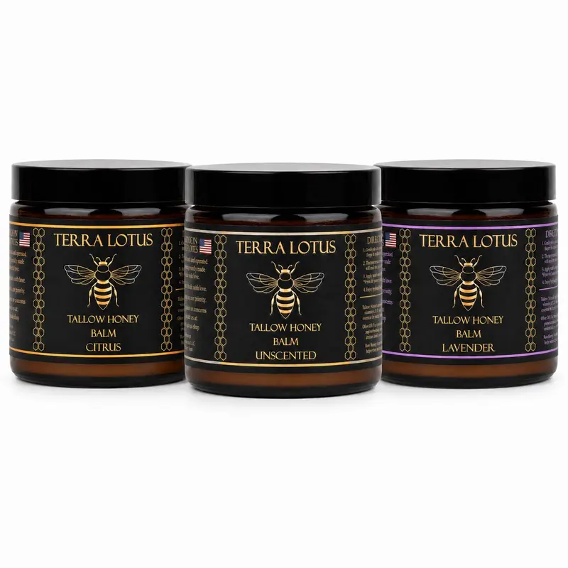 Terra Lotus - Organic Tallow Honey Balm [3 Pack]