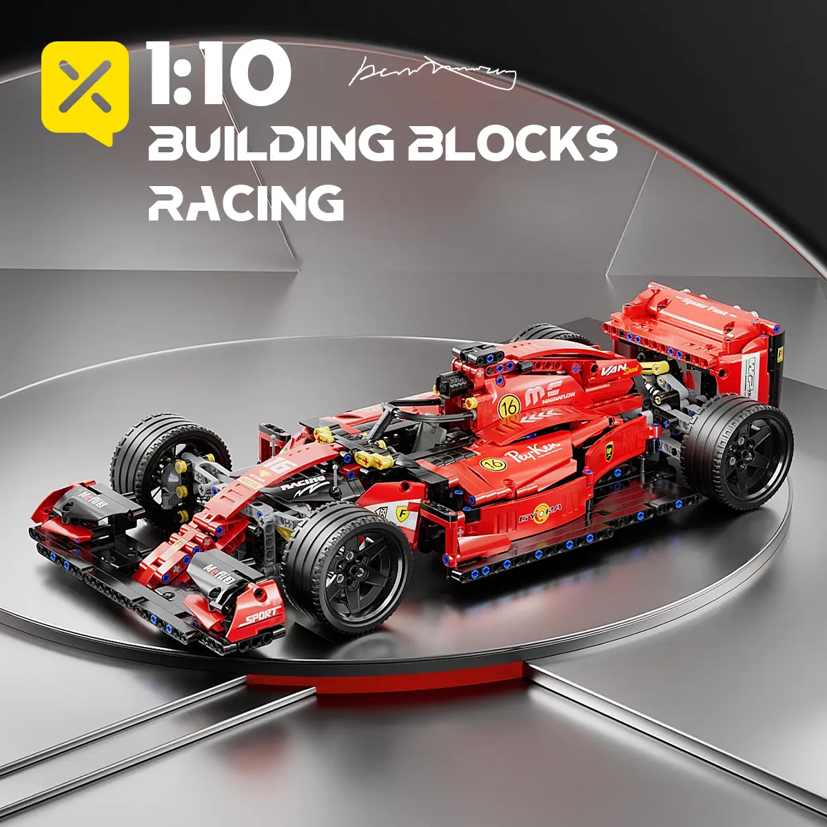 Epic 1:10 Scale Super Sports Car Building Set – Static Racing Car Model Kit with Detailed Instruction Manual, STEM Collectible Display Building Blocks Gift for Teens & Adults