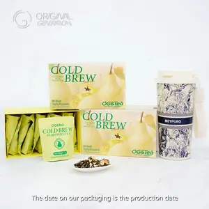 BOGO Detox Cold Pear White Tea 2 Cartons (1 Carton 40g 4g×10pack)×2 With Forest Thermos Real Pear Osmanthus Old White Tea Inside, No Sugar, No Artificial Flavor