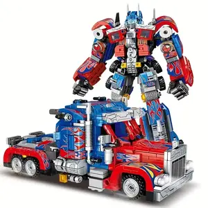 Two-In-One Mech Robot Car Building Toy, Mobile Joints, Pushable Wheels, Mechanical Armor Blocks, Perfect for Birthday Gifts, Table Decor, Movie Characters
