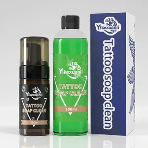 Yikexuanli  Green Tattoo Soap 10.14 oz (includes 120 ml cleansing solution) — Green Tattoo Soap, Cleans and Soothes: An essential for tattoo and piercing care