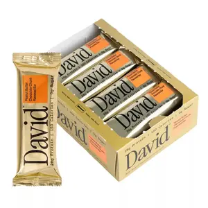 David Protein Gold Peanut Butter Chocolate Chunk High Protein Bars - 28g Protein