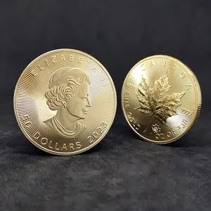 Queen's Canadian Maple Leaf Gold Coin Maple Leaf Commemorative Coin, Collectible Coin