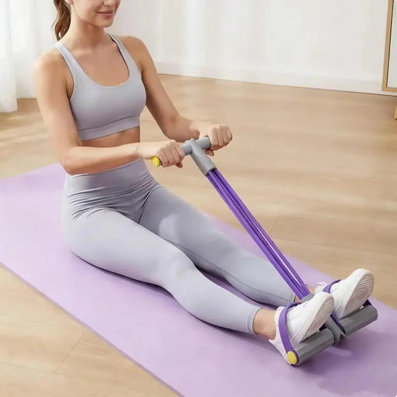 Purple Leg Resistance Trainer, Portable Lower Body Exercise Equipment for Home Workout