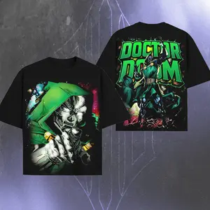 Dr. Doom God MCU Comic Heavyweight 100% Cotton T-Shirt, Dark Speedster Graphic Tee, Classic Comics Design Apparel, Comics Book Hero Merch