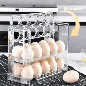 Reversible Egg Storage Box — Fridge Side Door Organizer Tray