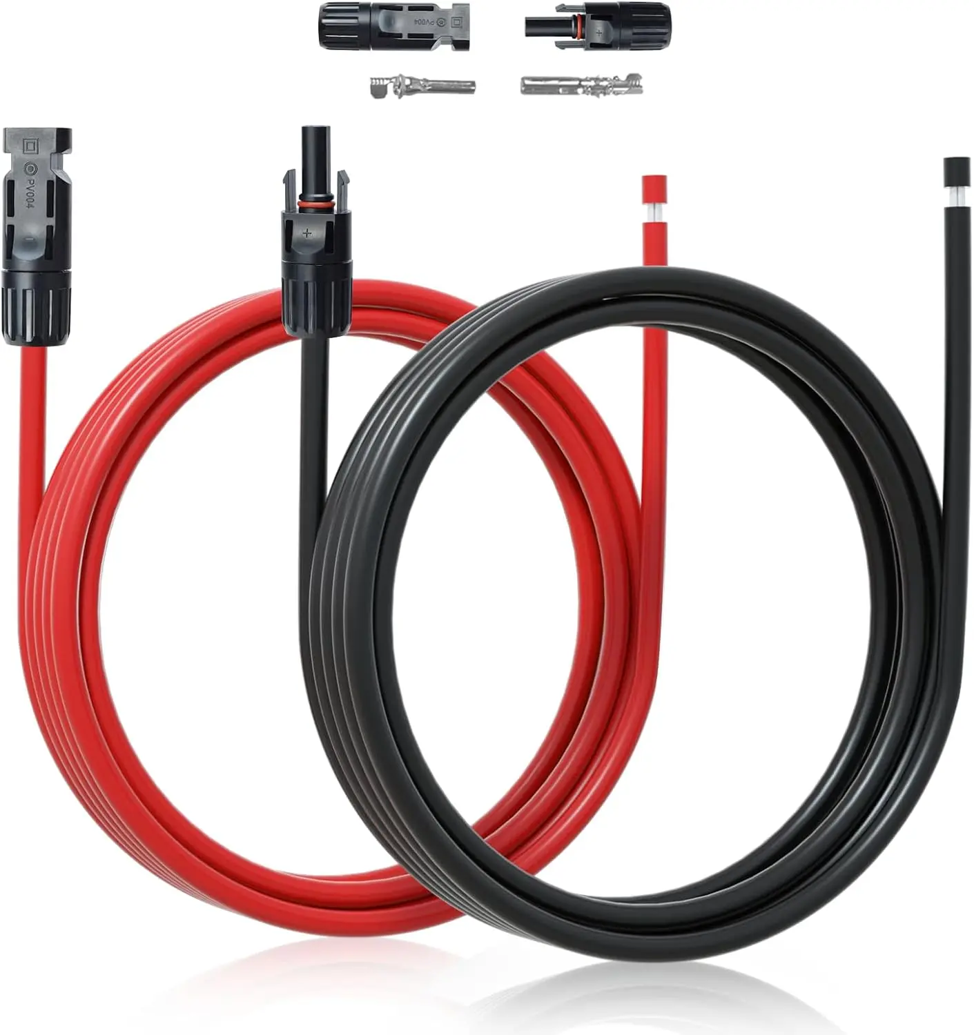 ECO-WORTHY 10FT 10AWG DC Wire Extension Cord - 30A/1000V, IP67 Rated Waterproof Outdoor Power Transfer Cable with Quick Connectors (Red+Black) for Solar Panels, Off-Grid Systems (Solar Users)