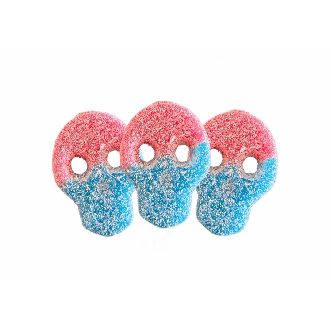 Matthijs Swedish Sour Veggie Fizzy Gummy Skulls 4.4 lb
