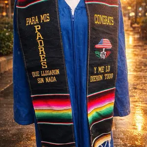graduation stoles, embroidered stole, estola de graduación