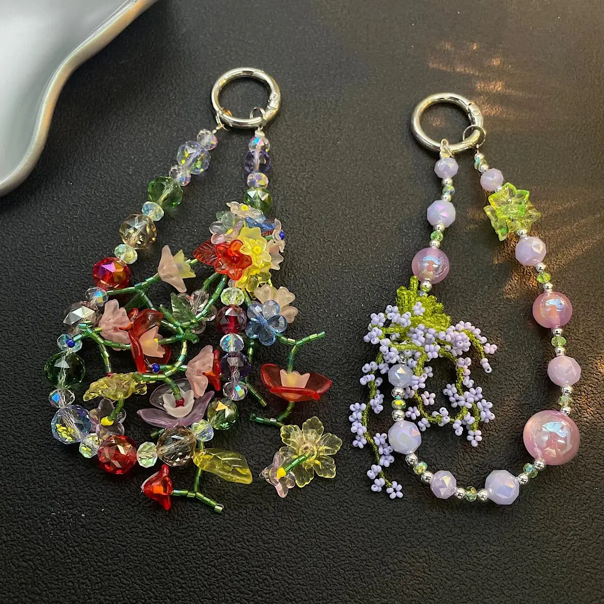 Colorful Beaded Cellphone Chain Strap - Multi-Use Accessories for Mobile Devices, iPhone 17/16, Samsung 25/24/23, Car Keys, AirPods Cases
