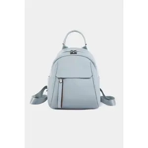 The Olive Leather Mini Backpack