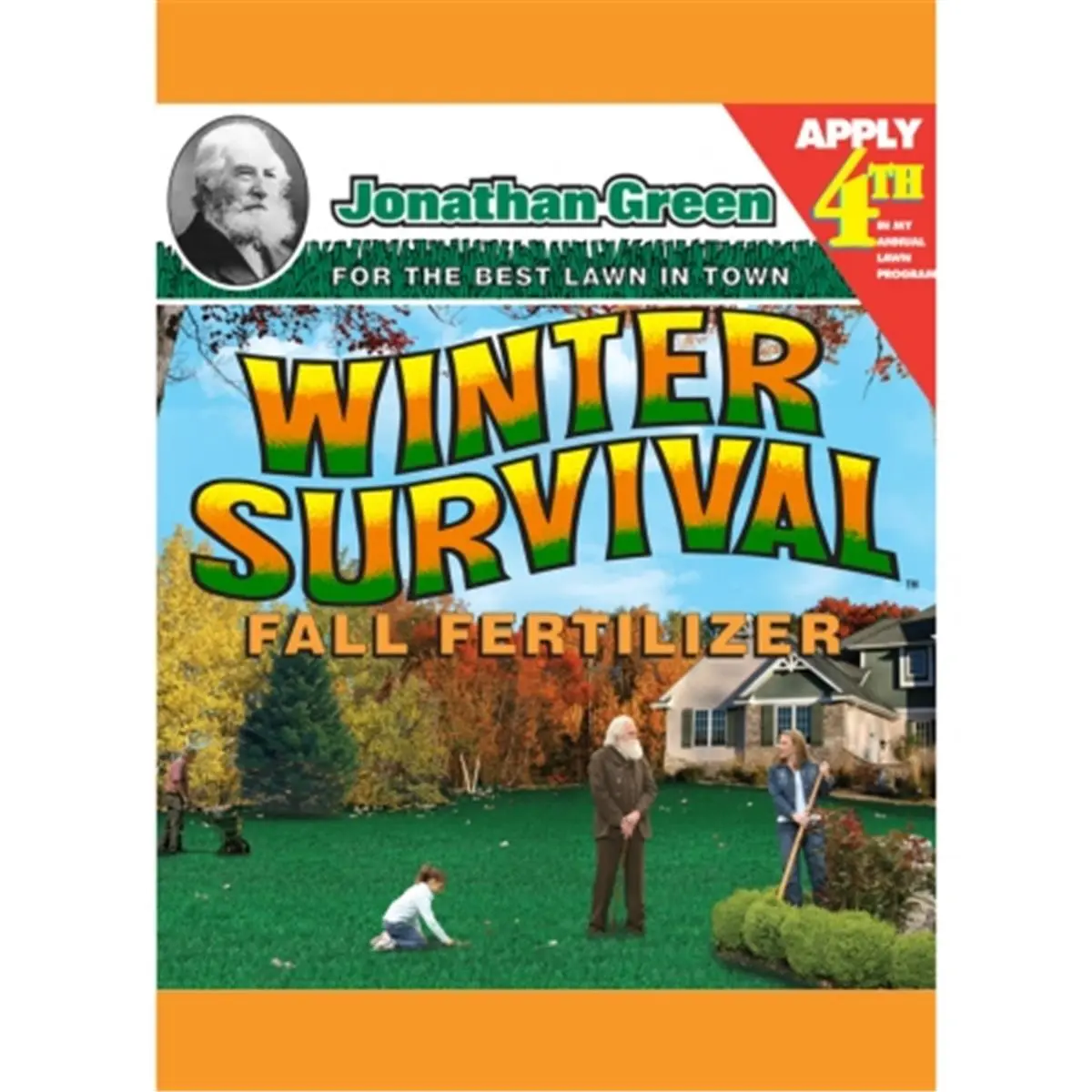 Jonathan Green Winter Survival Fall Fertilizer - Iron/Sulfur, Lawn Greener, Root Boost, Slow Release - 5000 sq ft Coverage