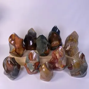 CRYSTALS 444 U - Natural Polychrome Jasper Flames - Crystals for Collection or Display
