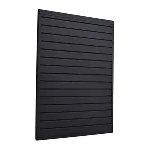 VEVOR Slat Wall Paneling, TikTokShopBlackFriday, 4 x 4 ft, PVC Garage Slatwall with Modular Design, Black Slat Wall Easy-to-Install Adjustable Slatwall Panel with Coupling Structure & DIY Cutting, Fits for Storage & Display