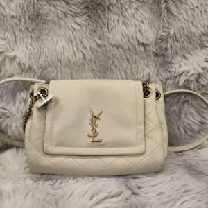 Pre-owned Yves Saint Laurent Calfskin Crossbody Bags Yve Saint Laurent Mini Nolita XiaoTang0191