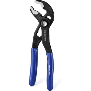 Pump Pliers, CR-V Plumbing Lock Plier, Quick Adjust Joint Pliers, V-Jaw Quick Release Push Lock Pliers with Comfortable Grips