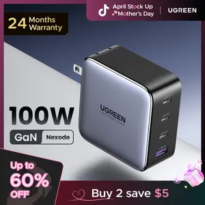 UGREEN 100W/140W/200W Nexode USB C Super Charger. 4-Port GaN Foldable Wall Adapter. Perfect for MacBook Pro/Air, iPad Pro, iPhone 17/16/15 Pro. Fast Charging Charger,September Restock,tiktokshopstockup,mothersdaygift