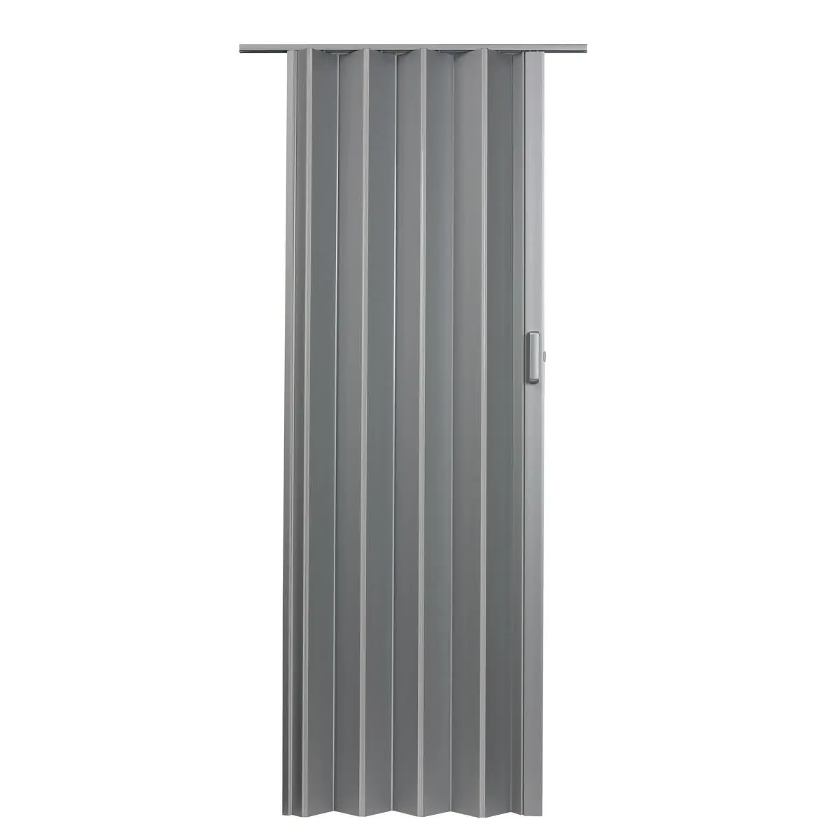 212 MAIN Satin Silver Vinyl Hollow Core Accordion Door, 36x96 in, Space-Saving Storage Solution, Scratch-Resistant, Includes Track, Home Improvement Building Supply, Hollow Core Door