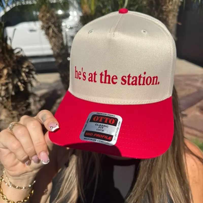He’s at the station hat