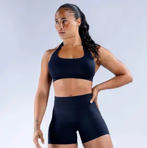Snatched Seamless Set – Sculpting Halter Workout Set with Open Back & Stretch Fit