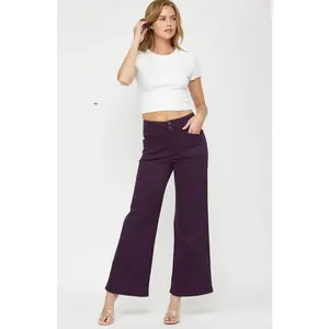 Mica Paige Plum Wide Leg Pants